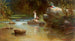 Baño junto al río - Ferdinand Bellermann — vista de la obra