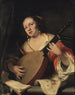 a lady playing the lute - Ferdinand Bol — artwork view