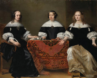 Ferdinand Bol - Portrait of the Three Regentesses of the Leprozenhuis Amsterdam.webp