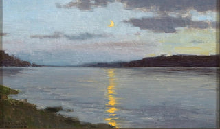 Ferdinand Brunner - A Moonlit Night on a Lake.webp