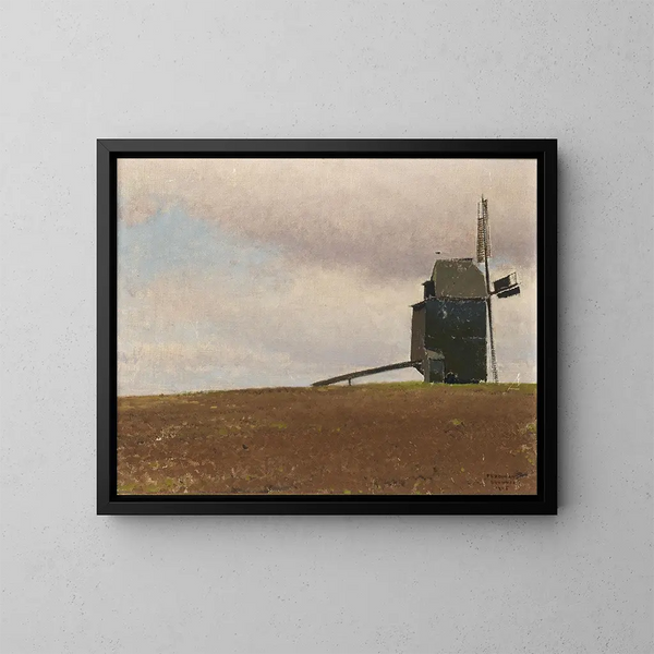 Antiguo molino de viento - Ferdinand Brunner — cuadro enmarcado en la pared