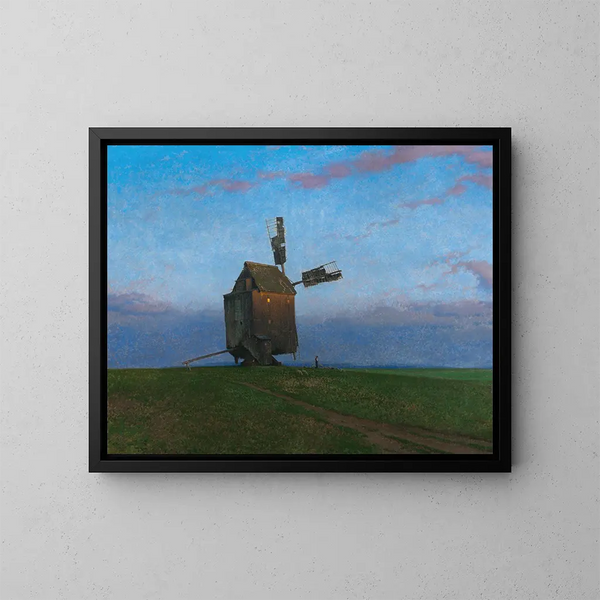 El viejo molino - Ferdinand Brunner — cuadro enmarcado en la pared