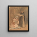 La bendición de un rey por un monje - Ferdinand Ernst Lintz — cuadro enmarcado en la pared