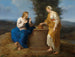El Cristo y la samaritana - Ferdinand Georg Waldmüller — vista de la obra
