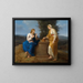 El Cristo y la samaritana - Ferdinand Georg Waldmüller — cuadro enmarcado en la pared