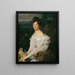 Dame in white dress in front of a Viennese forest landscape - Ferdinand Georg Waldmüller — framed artwork on a wall