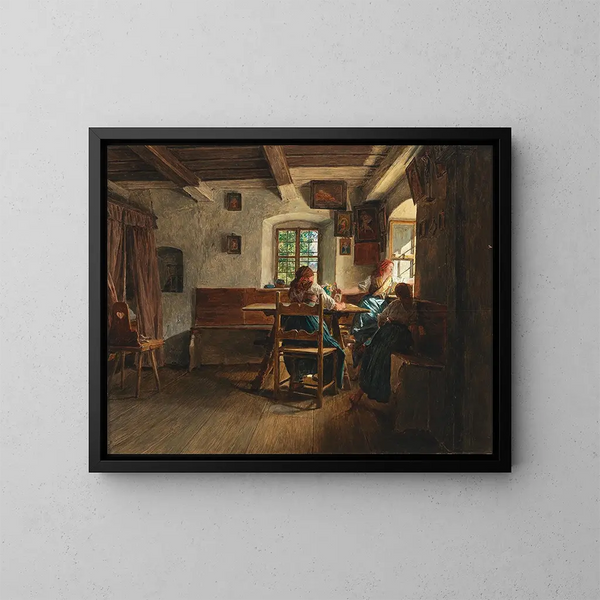 The Departure - Ferdinand Georg Waldmüller — framed artwork on a wall