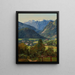 Le Dachstein from Sophien-Doppelblick near Ischl - Ferdinand Georg Waldmüller — framed artwork on a wall