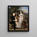 The princely advisor of Esterházy Mathias Kerzmann with his second wife Maria Helena née Mikolischtz and his daughter Maria - Ferdinand Georg Waldmüller — framed artwork on a wall