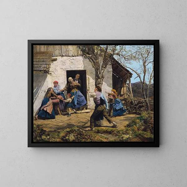 La ressuscitée - Ferdinand Georg Waldmüller — framed artwork on a wall