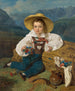 The Count Demetrius Apraxine as a Child in Front of a Mountain Landscape - Ferdinand Georg Waldmüller — artwork view