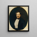 Man in a black coat with a white vest - Ferdinand Georg Waldmüller — framed artwork on a wall