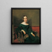 Dame en vestido bermellón - Ferdinand Georg Waldmüller — cuadro enmarcado en la pared