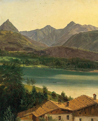 Ferdinand Georg Waldmller - Lake Wolfgangsee with the Dachstein massif.webp