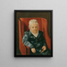 Rosina Wieser in an armchair - Ferdinand Georg Waldmüller — framed artwork on a wall