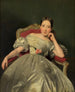 a girl sitting in a white satin dress - Ferdinand Georg Waldmüller — artwork view