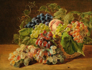 Ferdinand Georg Waldmller - Still Life With Peaches And Grapes.webp