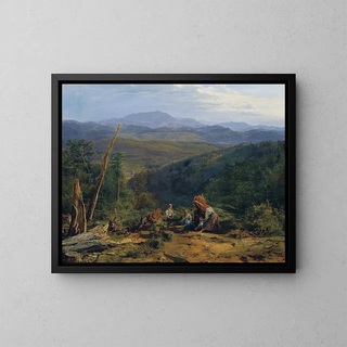 Ferdinand Georg Waldmller - Wienerwaldlandschaft mit Schloss Wildegg.webp