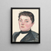 Retrato de una joven bernesa desconocida - Ferdinand Hodler — cuadro enmarcado en la pared