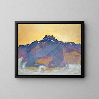Las Dientes del Midi vistas desde Chesires - Ferdinand Hodler — cuadro enmarcado en la pared