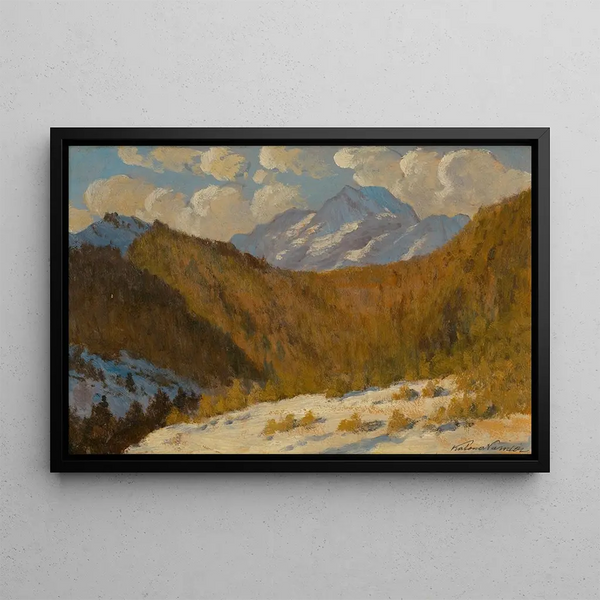 Principios de la primavera en los Tatras - Ferdinand Katona — cuadro enmarcado en la pared
