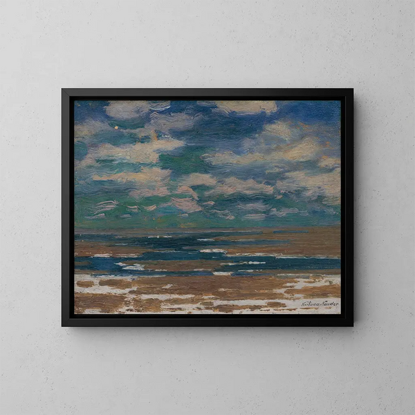 Paisaje con nubes de primavera - Ferdinand Katona — cuadro enmarcado en la pared