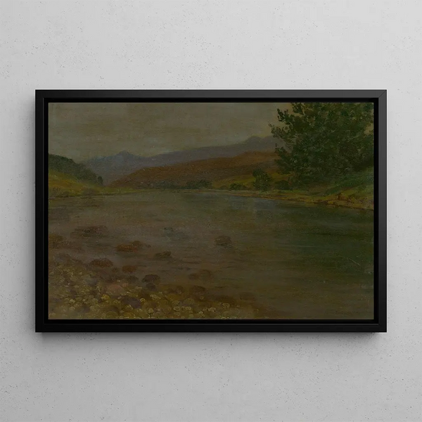 En la orilla del río - Ferdinand Katona — cuadro enmarcado en la pared