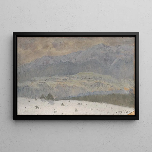 Día de invierno en las Altas Tatras - Ferdinand Katona — cuadro enmarcado en la pared