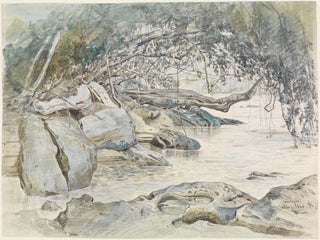 Rivage rocheux baigné par le Parahyba - Ferdinand Keller — artwork view