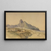 Les Montagnes Dois Irmãos au bord de la mer - Ferdinand Keller — framed artwork on a wall