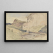 River course with steep rocky wall - Ferdinand Keller — framed artwork on a wall