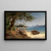 Paisaje Costero cerca de Río de Janeiro - Ferdinand Keller — cuadro enmarcado en la pared