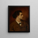 Retrato de Anselm Feuerbach - Ferdinand Keller — cuadro enmarcado en la pared