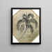 Study of a Palm Tree in a Jungle - Ferdinand Keller — framed artwork on a wall