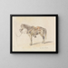 Estudio de un caballo con silla - Ferdinand Keller — cuadro enmarcado en la pared