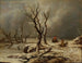 Paisaje de invierno con dos jinetes - Ferdinand Kobell — vista de la obra