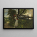 Young girl waiting for her lover - Ferdinand Leeke — framed artwork on a wall