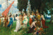 El festival de primavera de Flora frente a la Acrópolis - Ferdinand Leeke — vista de la obra