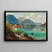 View of Weissenbach am Attersee - Ferdinand Lepié — framed artwork on a wall