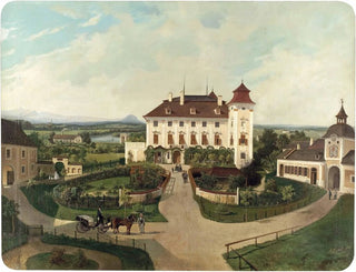 Castillo de Lichtenegg cerca de Wels - Ferdinand Lepié — vista de la obra
