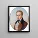 Self-portrait - Ferdinand Mallitsch — framed artwork on a wall