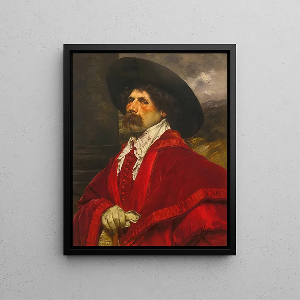 Un caballero sentado - Ferdinand Roybet — cuadro enmarcado en la pared