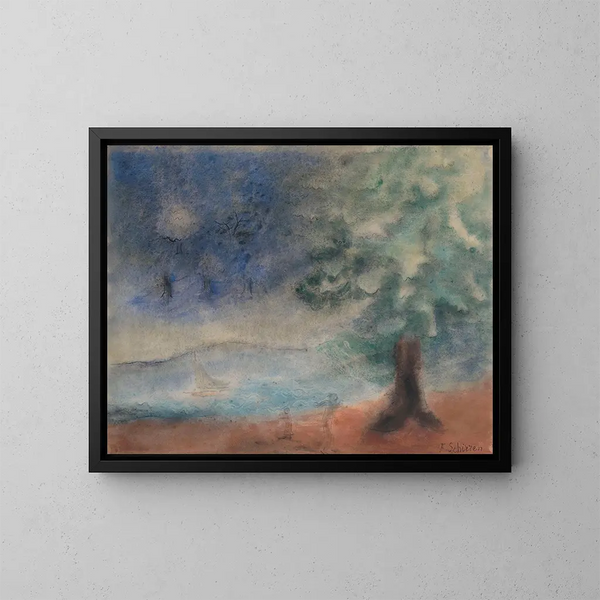 Paisaje - Ferdinand Schirren — cuadro enmarcado en la pared