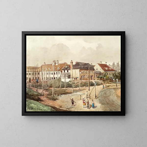 Place de construcción vorstédtique - Ferdinand Weckbrodt — cuadro enmarcado en la pared