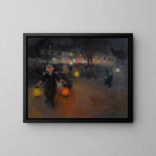 Festival at Pont-Aven - Ferdinand du Puigaudeau — framed artwork on a wall