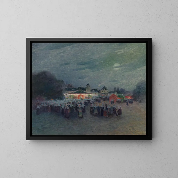 Dining by moonlight - Ferdinand du Puigaudeau — framed artwork on a wall