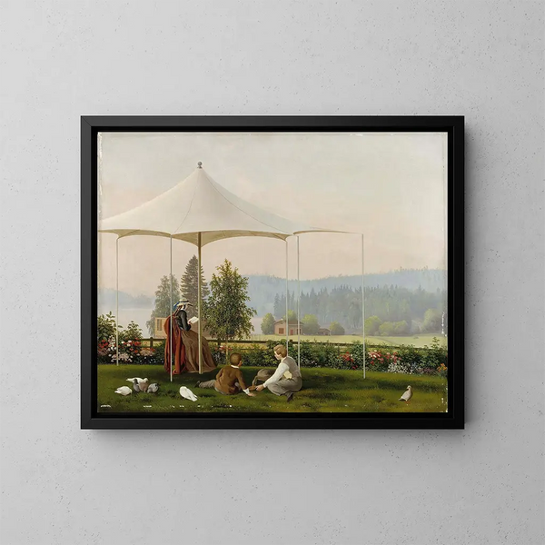 En el jardín de Haminalahti - Ferdinand von Wright — cuadro enmarcado en la pared