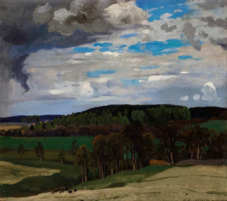 Paisaje con nubes - Ferdynand Ruszczyc — vista de la obra