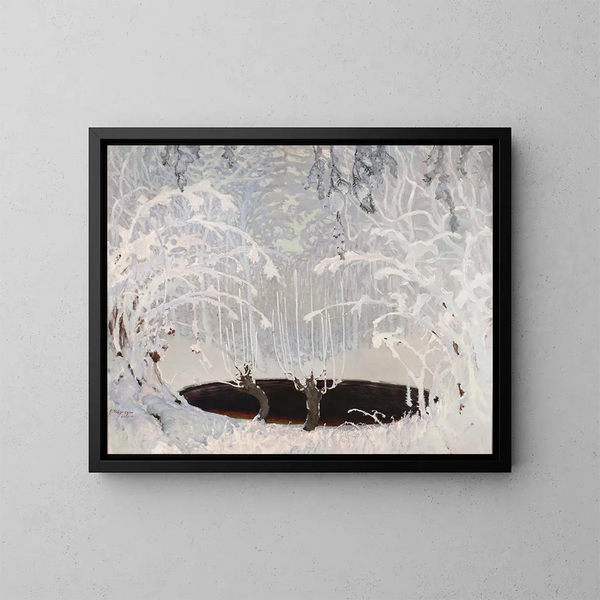 Winter Tale Painting - Ferdynand Ruszczyc — framed artwork on a wall