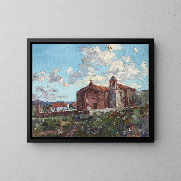 Capilla de Ischilín - Fernando Fader — cuadro enmarcado en la pared